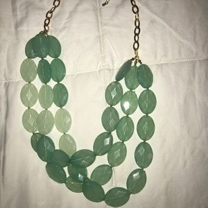 Beautiful Turquoise and Gold Large Bead Necklace